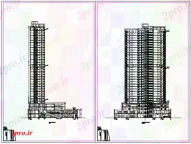 دانلود نقشه مسکونی  ، ویلایی ، آپارتمان  بخش طراحی از دفاتر و آپارتمان  ها (کد56040)