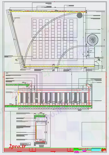 دانلود نقشه ساختمان اداری - تجاری - صنعتی طراحی اتاق آموزش 10 در 15 متر (کد56104)