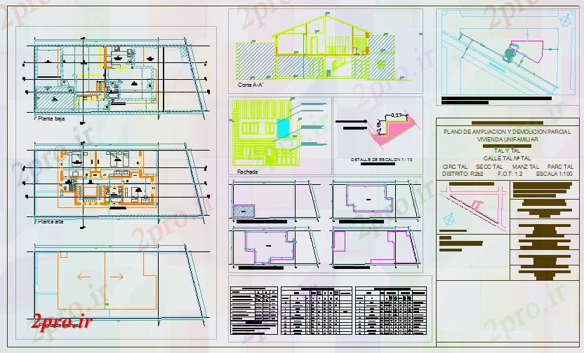 دانلود نقشه خانه های کوچک ، نگهبانی ، سازمانی - طراحی به سبک مدرن bunglow 9 در 19 متر (کد56111)