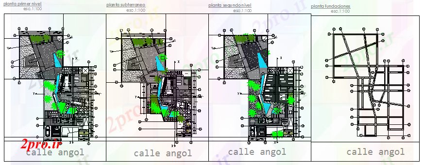 دانلود نقشه ساختمان اداری - تجاری - صنعتی طرحی ساختمان اداری 18 در 25 متر (کد56117)