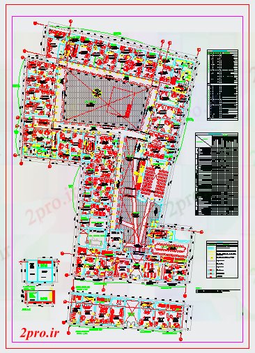 دانلود نقشه ساختمان اداری - تجاری - صنعتی دفتر طراحی ساختمان 53 در 79 متر (کد56128)