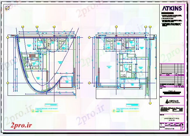 دانلود نقشه مسکونی  ، ویلایی ، آپارتمان  تختخواب طراحی اتاق آپارتمان   (کد56180)