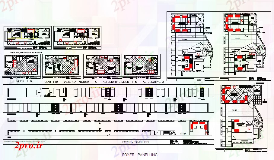 دانلود نقشه هتل - رستوران - اقامتگاه هتل و باشگاه ورزشی طراحی 8 در 14 متر (کد56214)
