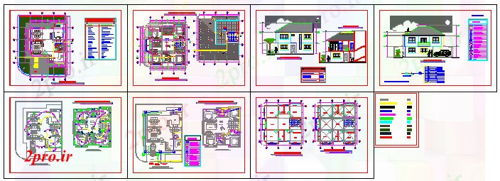 دانلود نقشه خانه های کوچک ، نگهبانی ، سازمانی - طراحی معماری bunglow 10 در 10 متر (کد56246)