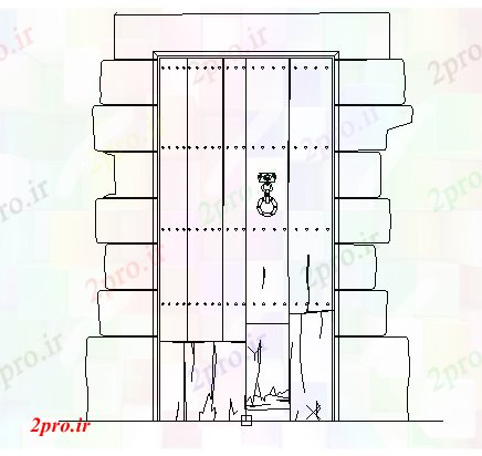 دانلود نقشه داخلی خانه درب های چوبی جزئیات اواسط تا  سنگ (کد56249)