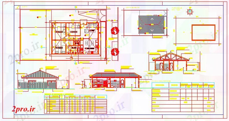دانلود نقشه خانه های کوچک ، نگهبانی ، سازمانی - ویلایی طراحی پروژه 8 در 12 متر (کد56264)