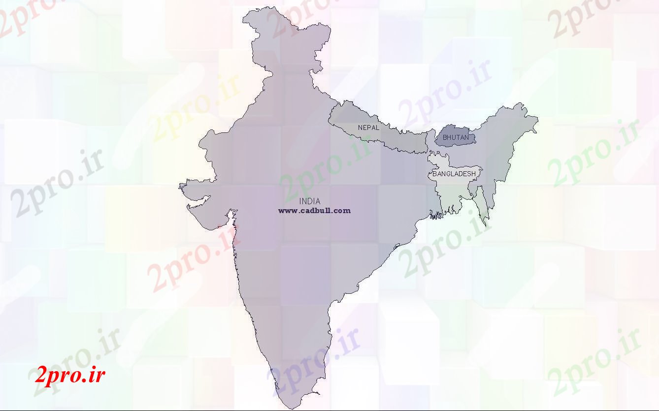 دانلود نقشه بلوک ، آرام ، نماد نقشه از  های  هند (کد56299)
