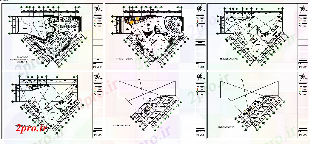 دانلود نقشه هایپر مارکت - مرکز خرید - فروشگاه خرید طراحی پروژه مجتمع 148 در 203 متر (کد56304)