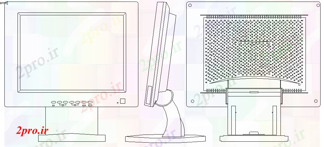 دانلود نقشه مسکونی  ، ویلایی ، آپارتمان  تخت پنل مانیتور کامپیوتر (کد56317)