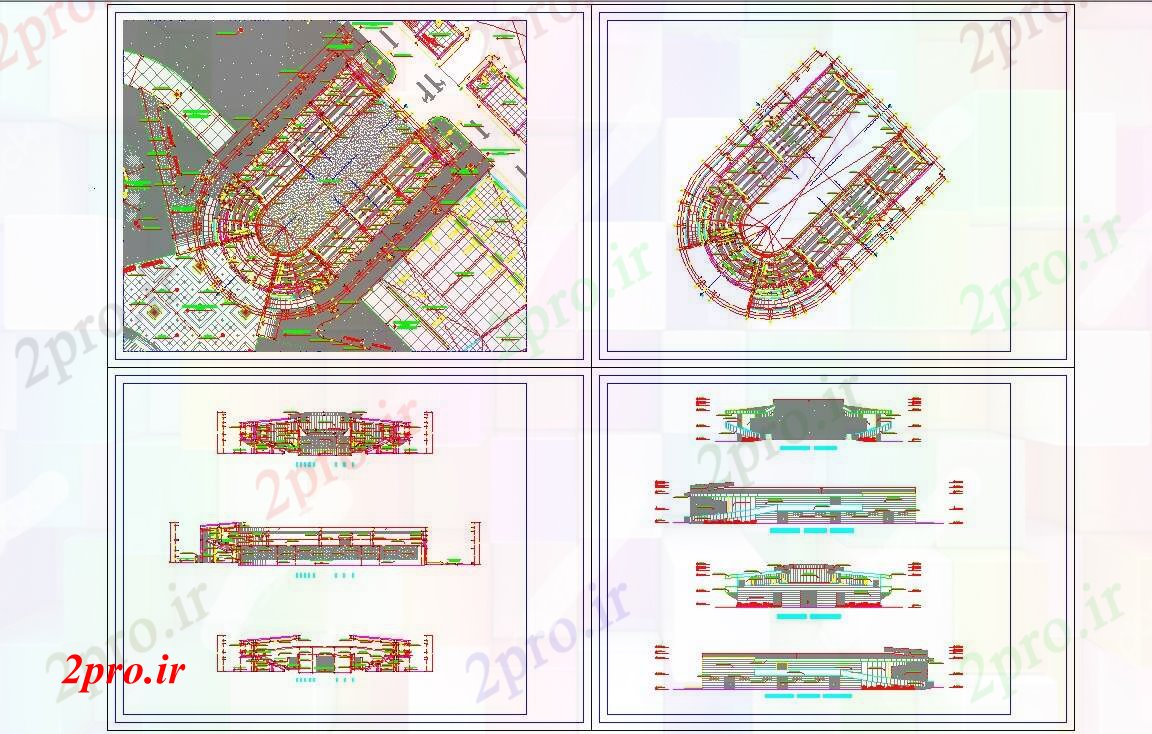 دانلود نقشه ساختمان دولتی ، سازمانی داخل سالن زنده جزئیات مرحله pefomance در های اتوکد 30 در 31 متر (کد56335)