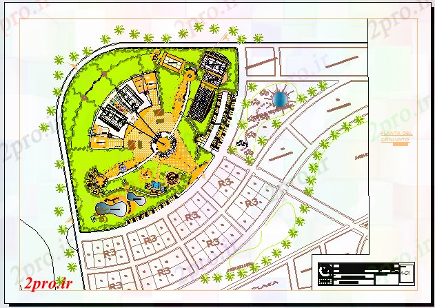 دانلود نقشه ورزشگاه ، سالن ورزش ، باشگاه معماری مبتنی بر Polypreportive طراحی مجتمع 43 در 57 متر (کد56351)