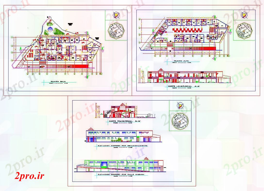 دانلود نقشه بیمارستان -  درمانگاه -  کلینیک مرکز بهداشت طراحی معماری (کد56369)