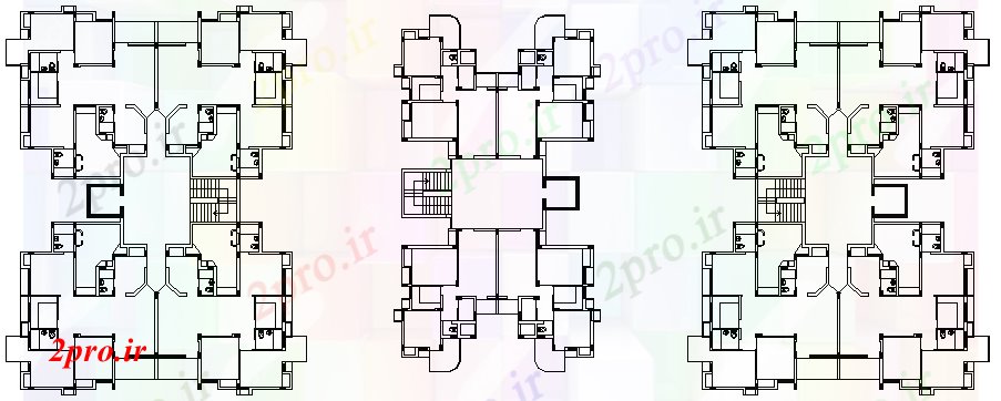 دانلود نقشه مسکونی  ، ویلایی ، آپارتمان  طرحی واحد تخت طراحی (کد56396)