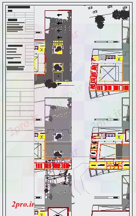 دانلود نقشه ساختمان مرتفعساختمان بلند طراحی 52 در 62 متر (کد56424)