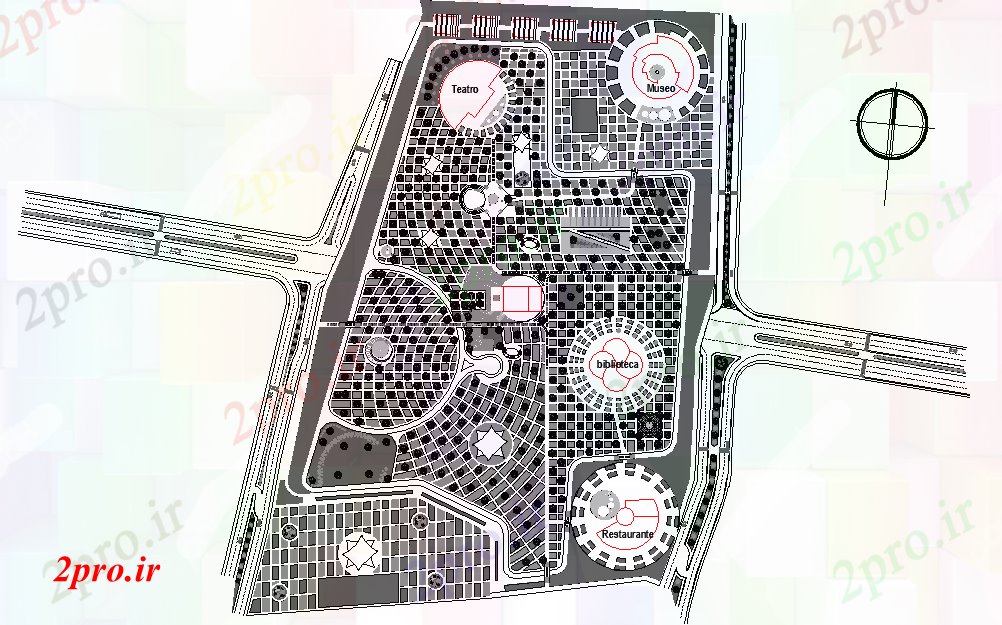 دانلود نقشه هایپر مارکت  - مرکز خرید - فروشگاه معماری ساختمان در جزئیات اتوکد (کد56451)