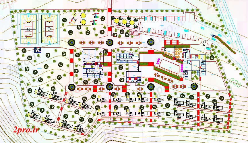 دانلود نقشه مسکونی ، ویلایی ، آپارتمان برنامه ریزی مسکونی جامعه 32 در 75 متر (کد56473)