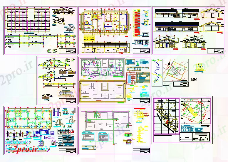 دانلود نقشه بیمارستان - درمانگاه - کلینیک مرکز بهداشت معماری پروژه 9 در 23 متر (کد56475)