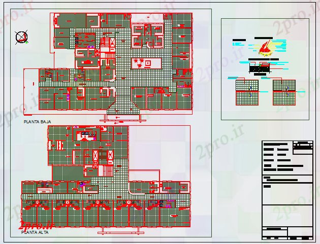 دانلود نقشه بیمارستان - درمانگاه - کلینیک جزئیات کف بیمارستان طراحی 27 در 46 متر (کد56479)