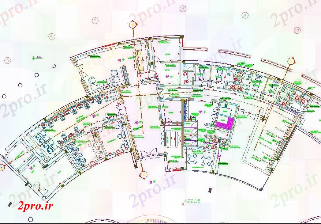 دانلود نقشه جزئیات معماری زنانه آبگرم کار برنامه  و طراحی (کد56500)