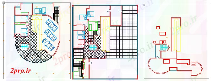 دانلود نقشه خانه های کوچک ، نگهبانی ، سازمانی - برنامه ریزی طراحی ویلا 19 در 22 متر (کد56532)