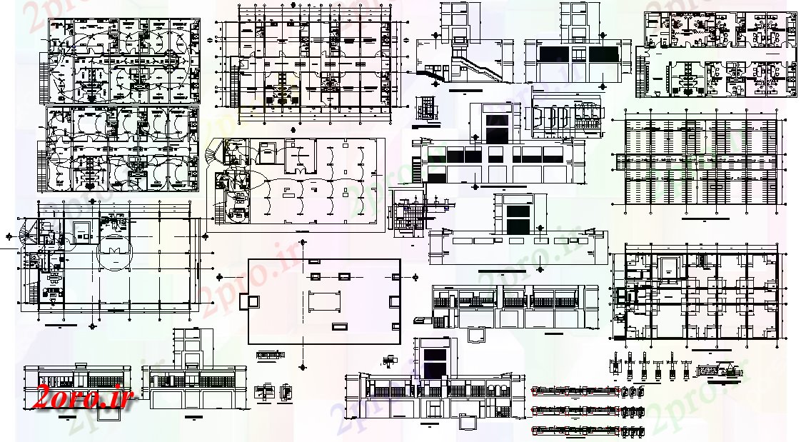 دانلود نقشه معماری مرکز پزشکی طراحی الکتریکی (کد56591)