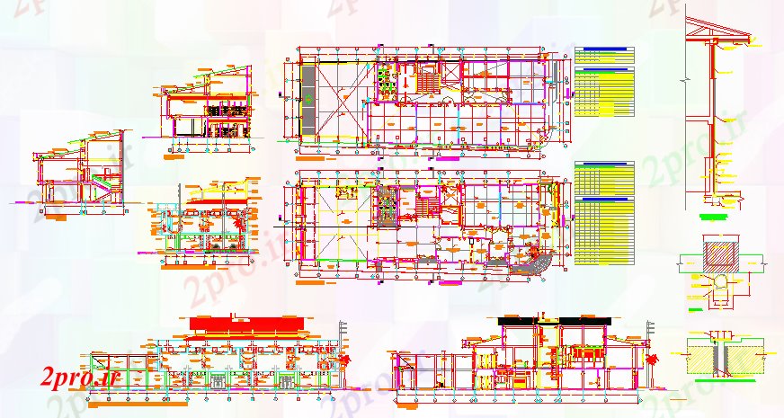 دانلود نقشه دانشگاه ، آموزشکده ، موسسه - طراحی بر اساس معماری از دانشگاه ، آموزشکده 12 در 42 متر (کد56625)