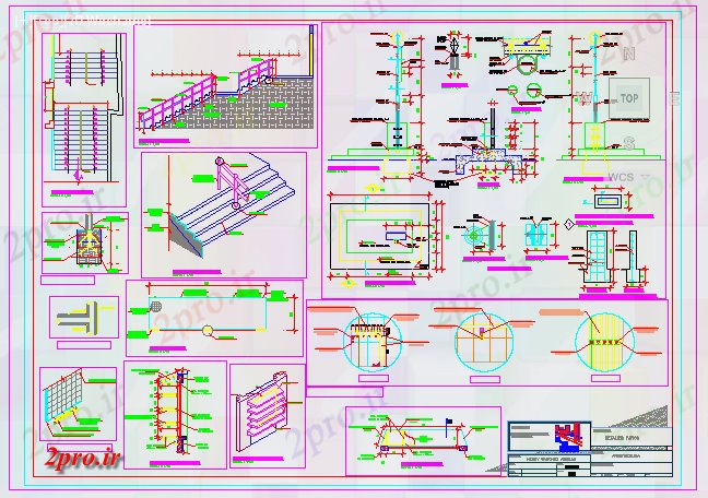دانلود نقشه  جزئیات آسانسور و    عمومی سقف  و مورد پله  (کد56633)