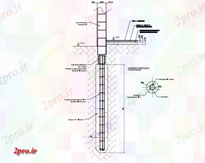 دانلود نقشه پلان مقطعی آرمه جزئیات ستون بتن در کانادا (کد56674)