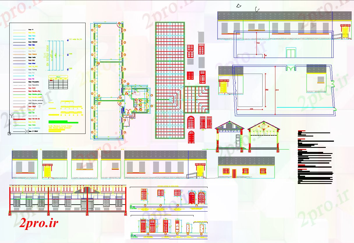دانلود نقشه جزئیات معماری ساختمان بازسازی جزئیات  (کد56710)