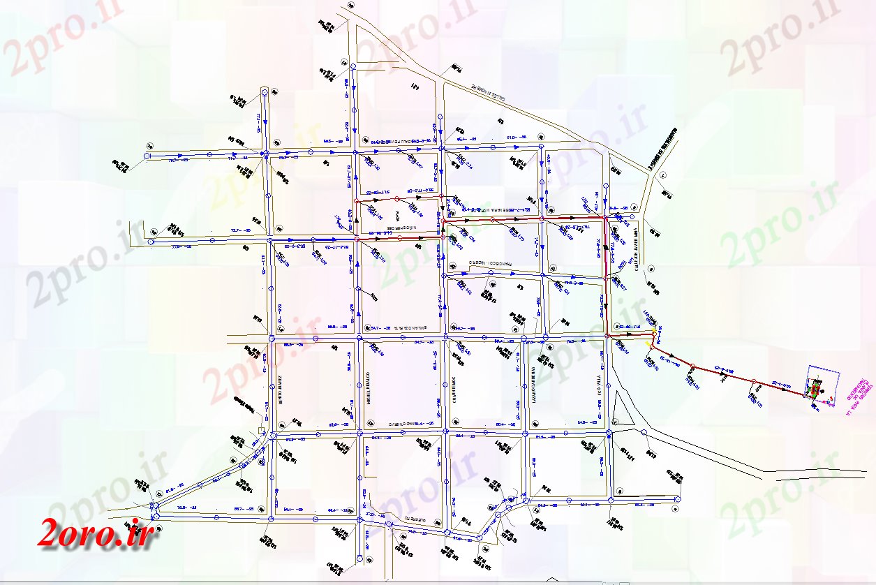 دانلود نقشه جزئیات ساختار  اتوکد برای شبکه زهکشی و تصفیه خانه فاضلاب (کد56711)