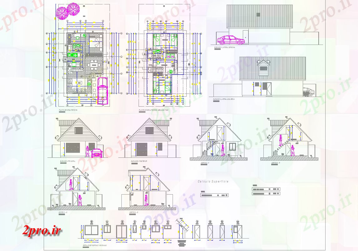دانلود نقشه جزئیات معماری سازه های خانه سقف جزئیات در  های اتوکد (کد56712)