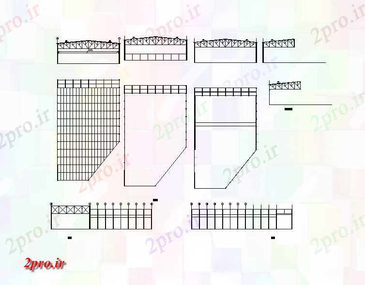 دانلود نقشه پلان مقطعی جزئیات سقف طرحی خط (کد56726)