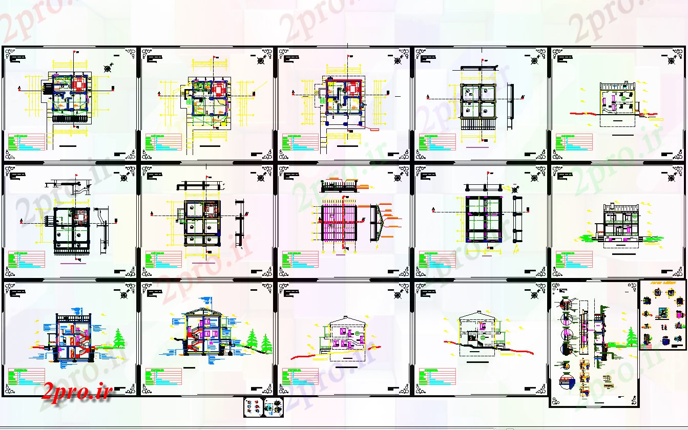 دانلود نقشه جزئیات معماری خانه طراحی معماری و جزئیات  های  (کد56808)