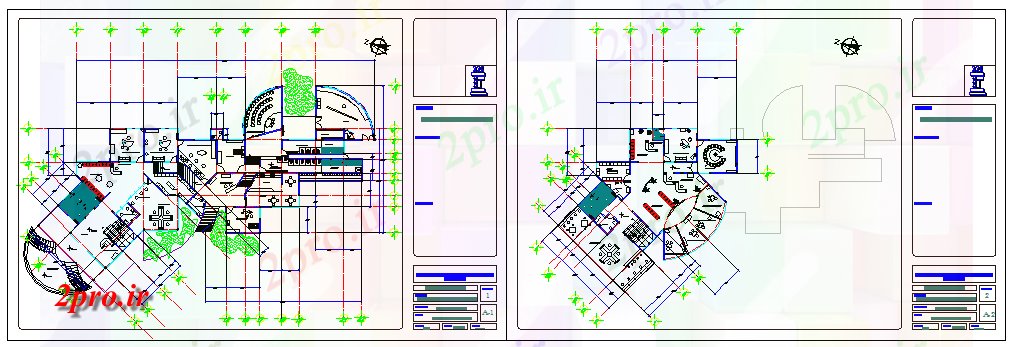دانلود نقشه ساختمان دولتی ، سازمانی جاده های شهری ساختمان ایمنی طراحی 37 در 53 متر (کد56827)