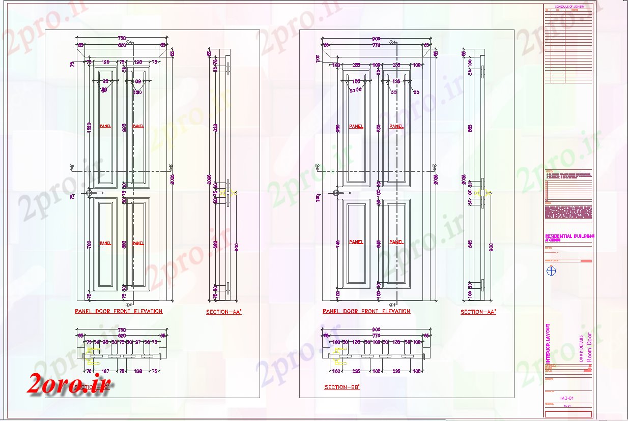 دانلود نقشه درب و پنجره سبک هندی درب های چوبی طراحی و جزئیات طراحی (کد56877)