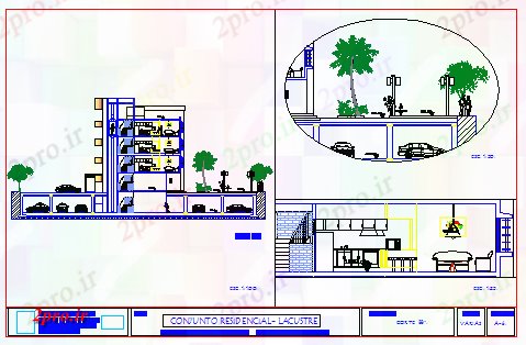 دانلود نقشه خانه های کوچک ، نگهبانی ، سازمانی - بخش طراحی از آشپزخانه مسکونی طراحی (کد56881)