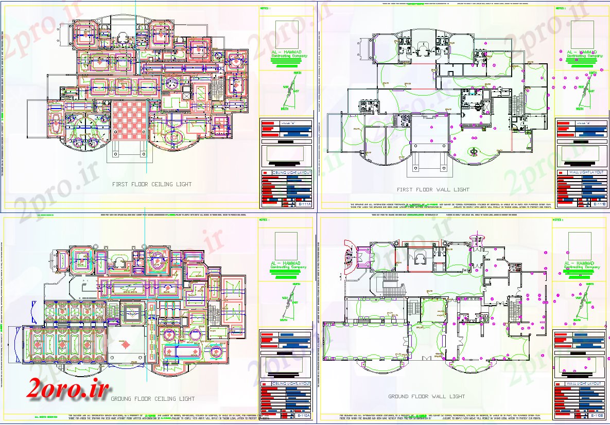دانلود نقشه طراحی سقف کاذب خانه های ویلایی طراحی سقف و طرحی های الکتریکی در کانادا (کد56887)