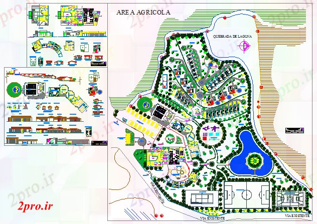 دانلود نقشه باشگاه طراحی بر اساس معماری توزیع Resort_general 21 در 44 متر (کد56892)