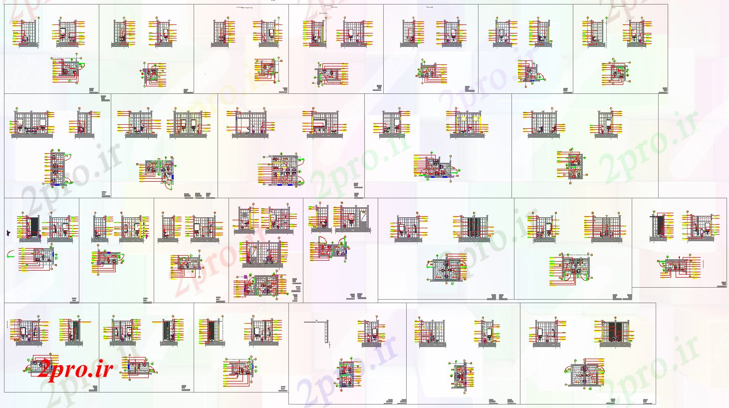 دانلود نقشه جزئیات معماری نوع جزئیات حمام (کد56932)