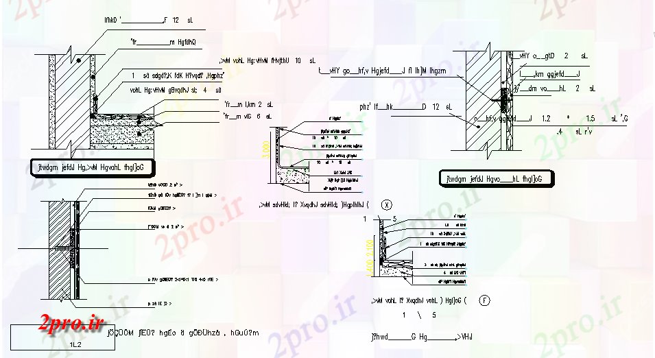 دانلود نقشه ساختار تیرآهن و بخش ستون جزئیات (کد56937)