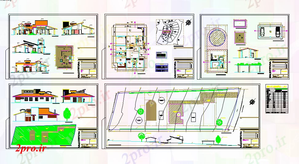 دانلود نقشه باشگاه مزرعه پروژه طراحی خانه 12 در 15 متر (کد56939)