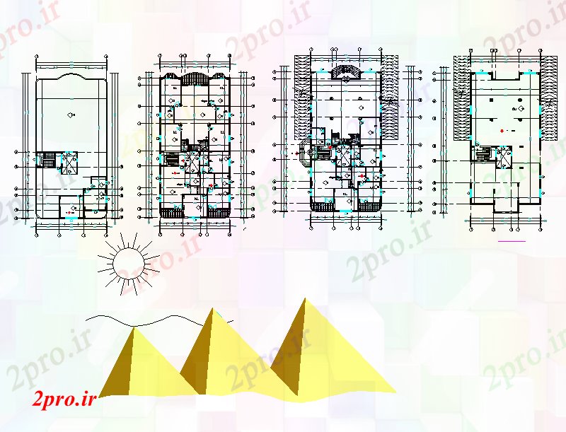 دانلود نقشه مسکونی  ، ویلایی ، آپارتمان  طراحی آپارتمان   دراز کردن (کد56950)