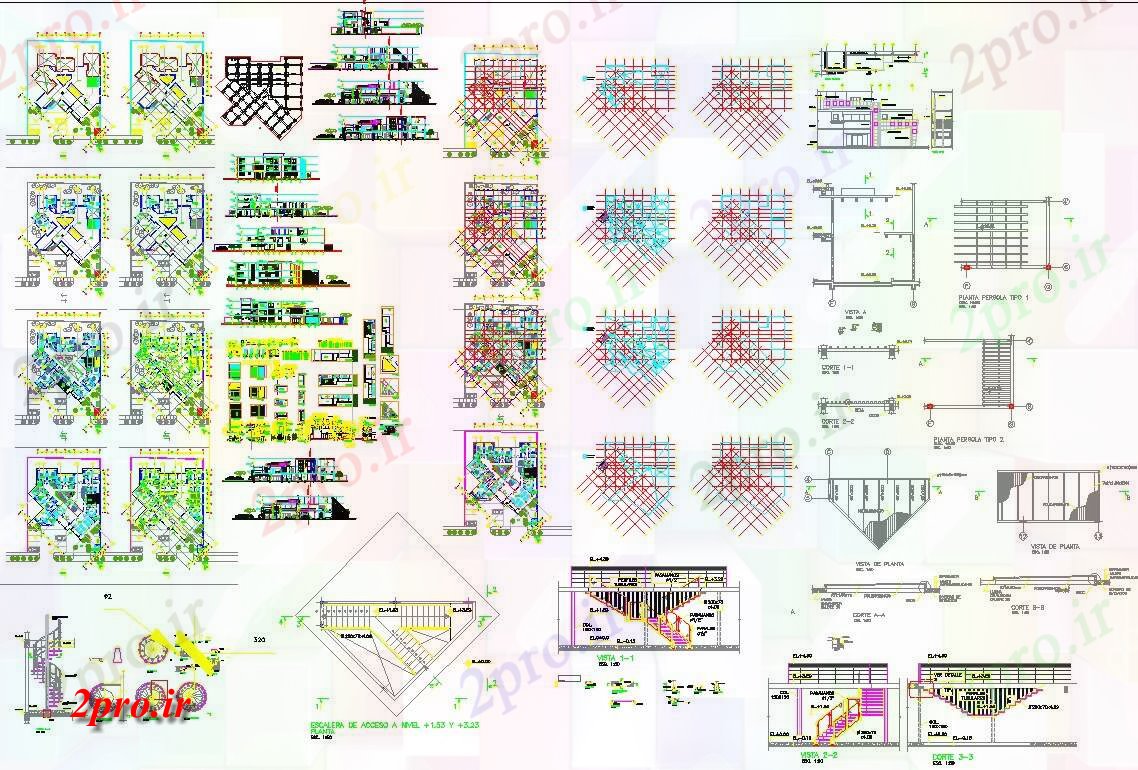 دانلود نقشه معماری معروف پروژه های معماری گردشگری طراحی در  های  (کد56977)