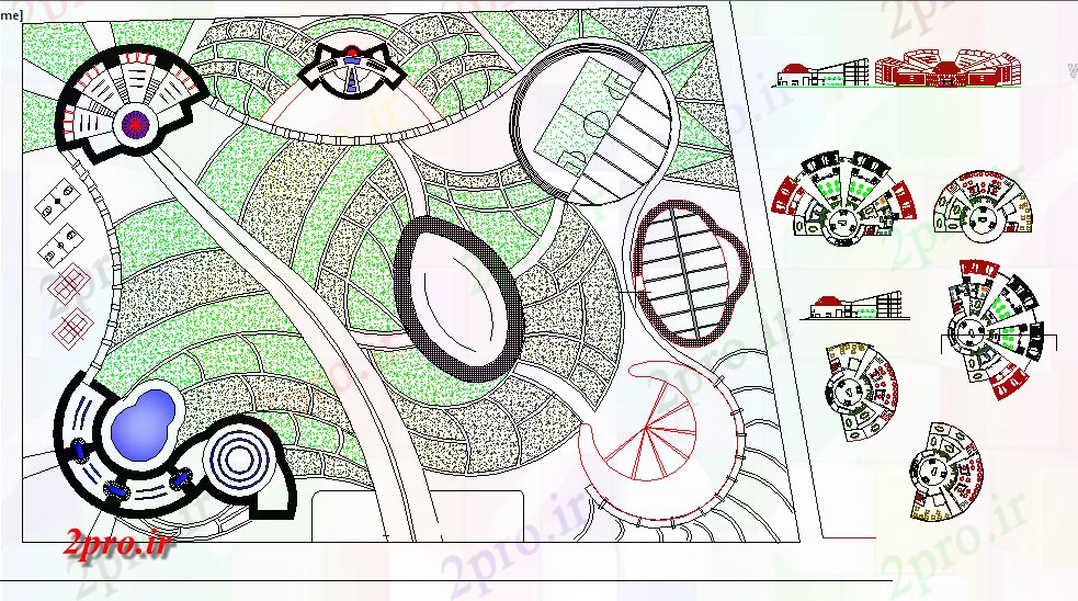 دانلود نقشه هتل - رستوران - اقامتگاه طرحی ستاره هتل ، اتوکد معماری 61 در 93 متر (کد57009)