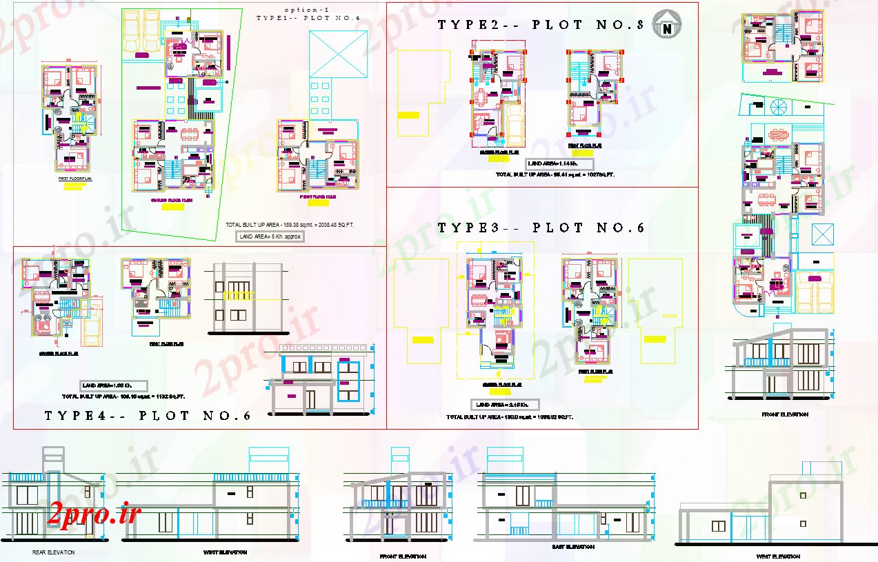 دانلود نقشه خانه های کوچک ، نگهبانی ، سازمانی - نوع طرحی خانه های ویلایی معماری و نماات 9 در 18 متر (کد57026)