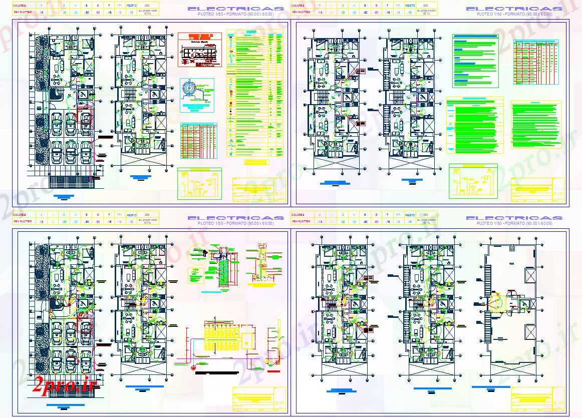 دانلود نقشه طراحی داخلی جزئیات برق و طراحی از  های  خانه (کد57036)