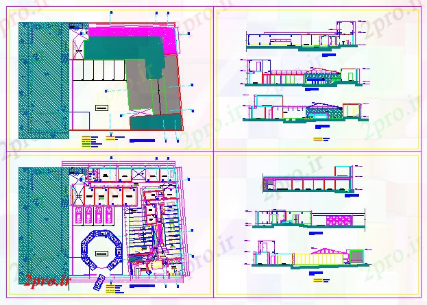 دانلود نقشه معماری معروف معماری طراحی آبگرم (کد57048)