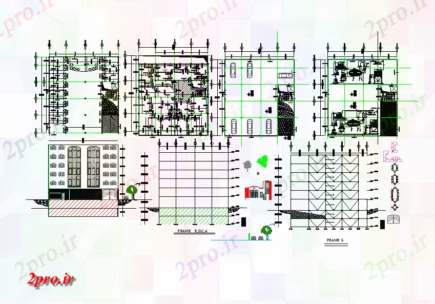 دانلود نقشه جزئیات پایه طراحی سازه ساختمان های مسکونی (کد57080)