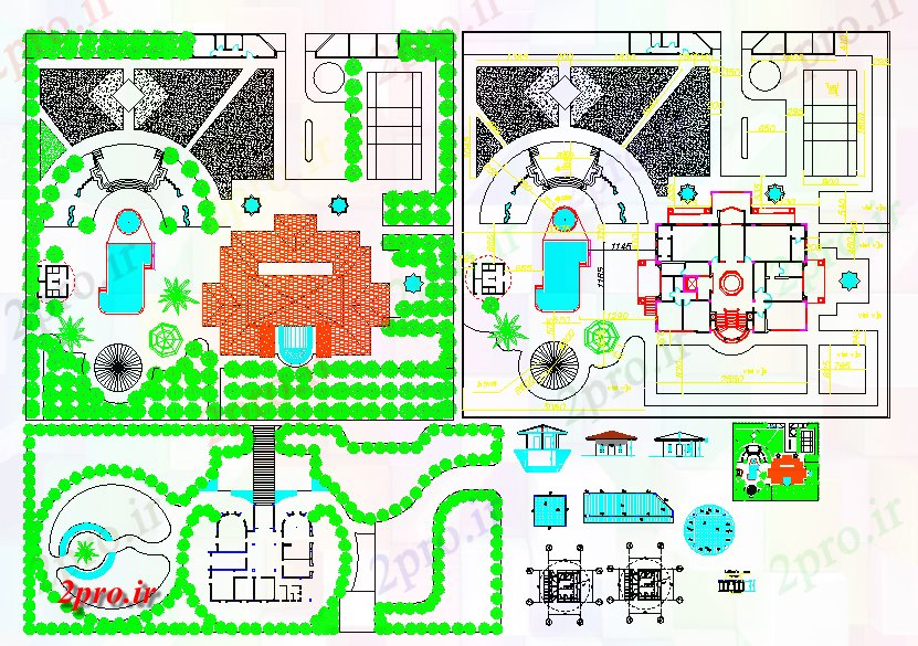 دانلود نقشه اتوماسیون باغ  چشم انداز طراحی به  (کد57085)