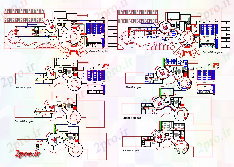 دانلود نقشه بیمارستان - درمانگاه - کلینیک بهداشت و درمان برنامه ریزی تسهیلات و طراحی 38 در 79 متر (کد57091)